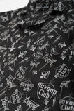 A.H.B. X HAVANA CLUB BLACK "LOGO PATTERN" SHIRT  COD : 042-352-034