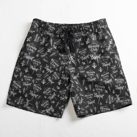 A.H.B. X HAVANA CLUB BLACK "LOGO PATTERN" SWIMSUIT    COD : 110-353-034
