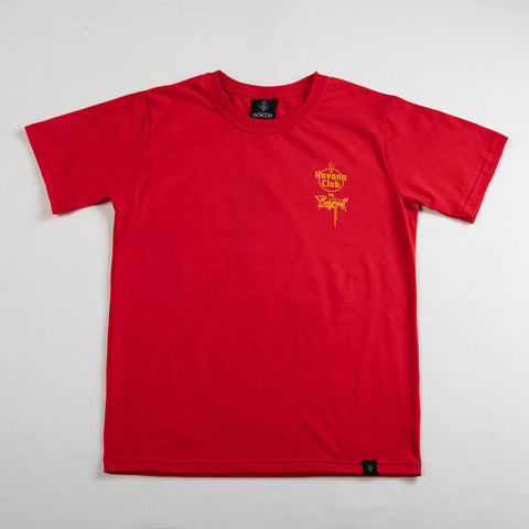 A.H.B. X HAVANA CLUB RED "MALL THE ROTT JOIN THE ATHENS HOOD CLUB" T-SHIRT   COD : 003-351-007