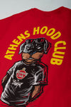 A.H.B. X HAVANA CLUB RED "MALL THE ROTT JOIN THE ATHENS HOOD CLUB" T-SHIRT   COD : 003-351-007
