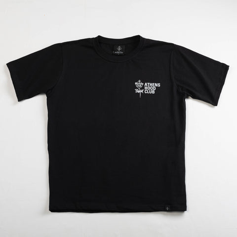 A.H.B. X HAVANA CLUB BLACK "ATHENS HOOD CLUB" T-SHIRT  COD : 003-350-003