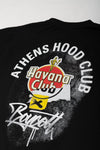 A.H.B. X HAVANA CLUB BLACK "ATHENS HOOD CLUB" T-SHIRT  COD : 003-350-003