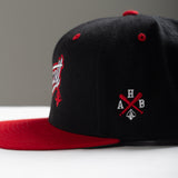 A.H.B. BLK/RED "TEAM ROTTS" SNAPBACK COD : 020-327-011