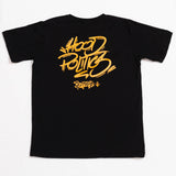 A.H.B. BLACK "HOOD POLITICS CALIGRAPHY" T-SHIRT COD:003-407-003