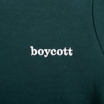 A.H.B. CYPRESS GREEN "BOYCOTT TYPELETTER" EMBROIEDERED CREWNECK COD:002-384-005