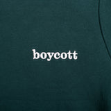 A.H.B. CYPRESS GREEN "BOYCOTT TYPELETTER" EMBROIEDERED CREWNECK COD:002-384-005