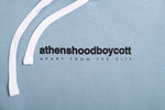 A.H.B. DUSTY BLUE "BOYCOTT" HOODIE COD:001-360-035