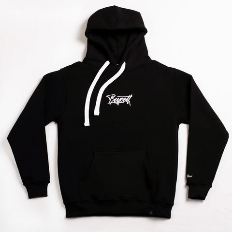 A.H.B. BLACK "BOYCOTT TAG" EMBROIDERED HOODIE COD:001-369-003