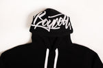 A.H.B. BLACK "BOYCOTT TAG IN THE HOOD" EMBROIDERED HOODIE COD:001-370-003