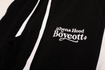 A.H.B. BLACK "AHB LETTERING" EMBROIEDERED PANTS COD:080-390-003