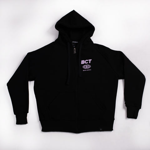 A.H.B. BLACK "BCT ATHENS HOOD" ZIP HOODIE COD:006-365-003