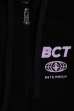 A.H.B. BLACK "BCT ATHENS HOOD" ZIP HOODIE COD:006-365-003