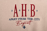 A.H.B. BEIGE "AHB APART FROM THE CITY" EMBROIDERED CREWNECK COD:002-385-037