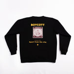 A.H.B. BLACK "ATHENA STAMP" CREWNECK COD:002-377-003