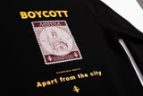 A.H.B. BLACK "ATHENA STAMP" CREWNECK COD:002-377-003