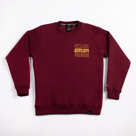 A.H.B. MAROON "PARAGRAPH" CREWNECK COD:002-381-004