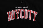 A.H.B. BLACK "BOYCOTT" EMBROIDERED FLEECE CREWNECK COD:008-376-003