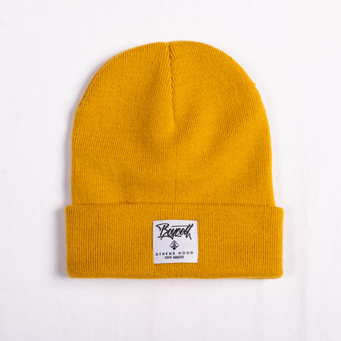 A.H.B. MUSTARD "BCT TAG PATCH" BEANIE