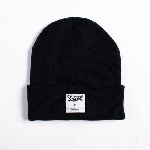 A.H.B. BLACK "BCT TAG PATCH" BEANIE