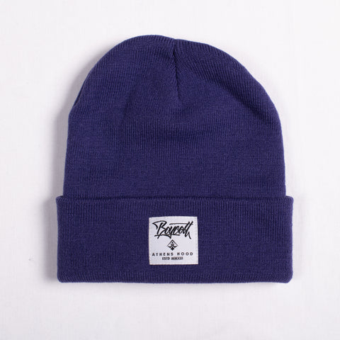 A.H.B. PURPLE "BCT TAG PATCH" BEANIE