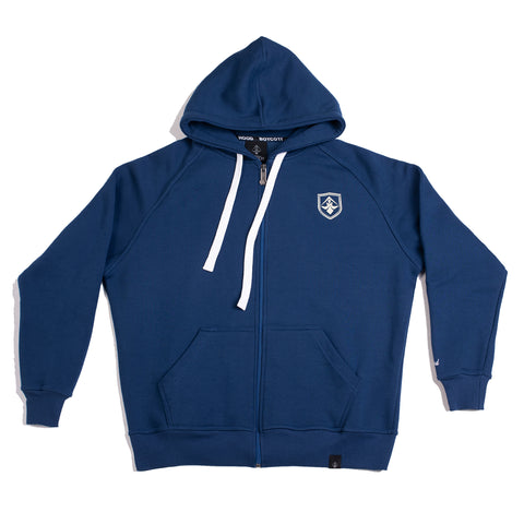 A.H.B. NAVY BLUE "ROYAL COLLEGE" ZIP HOODIE COD: 006-258-006