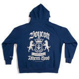 A.H.B. NAVY BLUE "ROYAL COLLEGE" ZIP HOODIE COD: 006-258-006