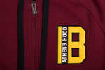 A.H.B. BORDEAUX EMBROIDERED "B" ZIP HOODIE COD:006-256-004
