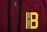 A.H.B. BORDEAUX EMBROIDERED "B" ZIP HOODIE COD:006-256-004