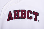 A.H.B. WHITE EMBROIDERED "AHBCT" HOODIE COD:001-274-001