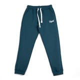 A.H.B. CYPRESS GREEN EMBROIDERED "BOYCOTT TAG" PANTS COD:080-287-005