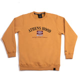 A.H.B. MUSTARD EMBROIDERED "ATHENS HOOD WORLDWIDE" CREWNECK COD:002-282-0028