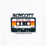 A.H.B. WHITE "9 YEARS OF STREET KNOWLEDGE CASSETE" T-SHIRT COD :003-310-001