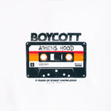 A.H.B. WHITE "9 YEARS OF STREET KNOWLEDGE CASSETE" T-SHIRT COD :003-310-001