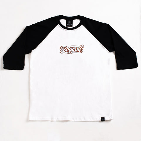 A.H.B. WHT/BLK "TEAM ROTTS" 3/4 REGLAN SLEEVE COD : 007-313-014