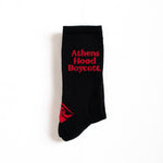 A.H.B.BLK/RED "BOYCOTT STATE OF MIND" SOCKS COD : 090-334-003