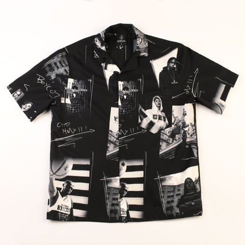 A.H.B. BLACK N WHITE "BOYCOTT MOMENTS" SHIRT COD : 042-243-044