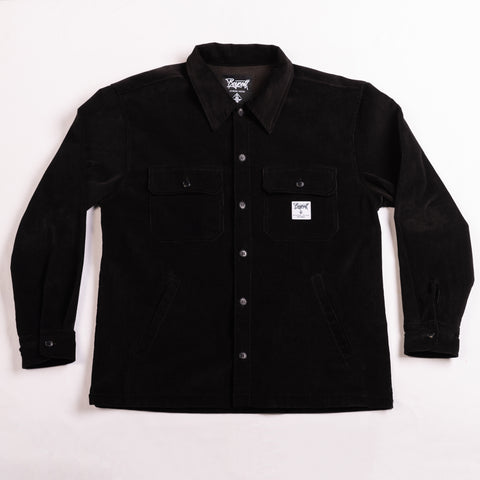 A.H.B. BLACK "PATCH LOGO"  CORDUROY SHIRT      COD : 040-401-003