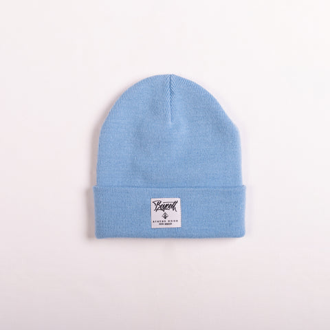 A.H.B. BABY BLUE “BOYCOTT TAG” PATCH BEANIE