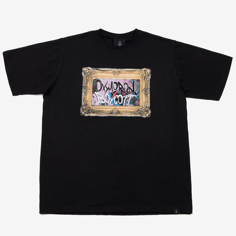 A.H.B X OXYMORON BLACK “VINTAGE FRAME” T-SHIRT